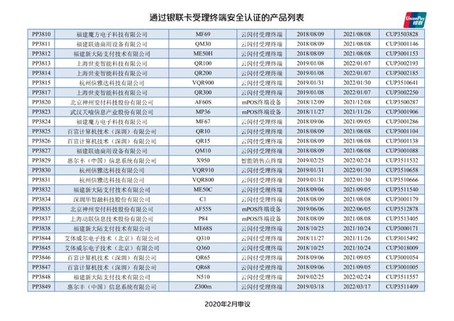 拉卡拉官网：银联公布114款pos终端型号安全认证证书失效